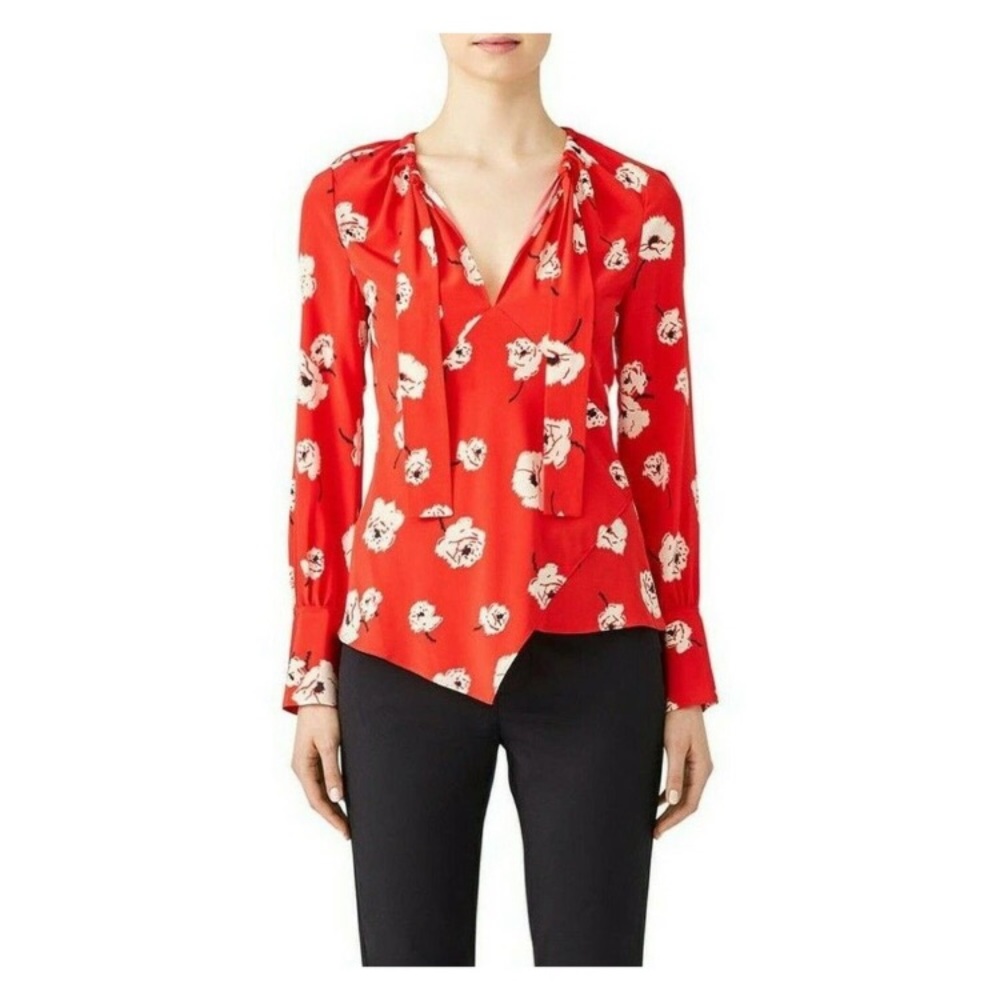 DEREK LAM Floral Silk Blouse